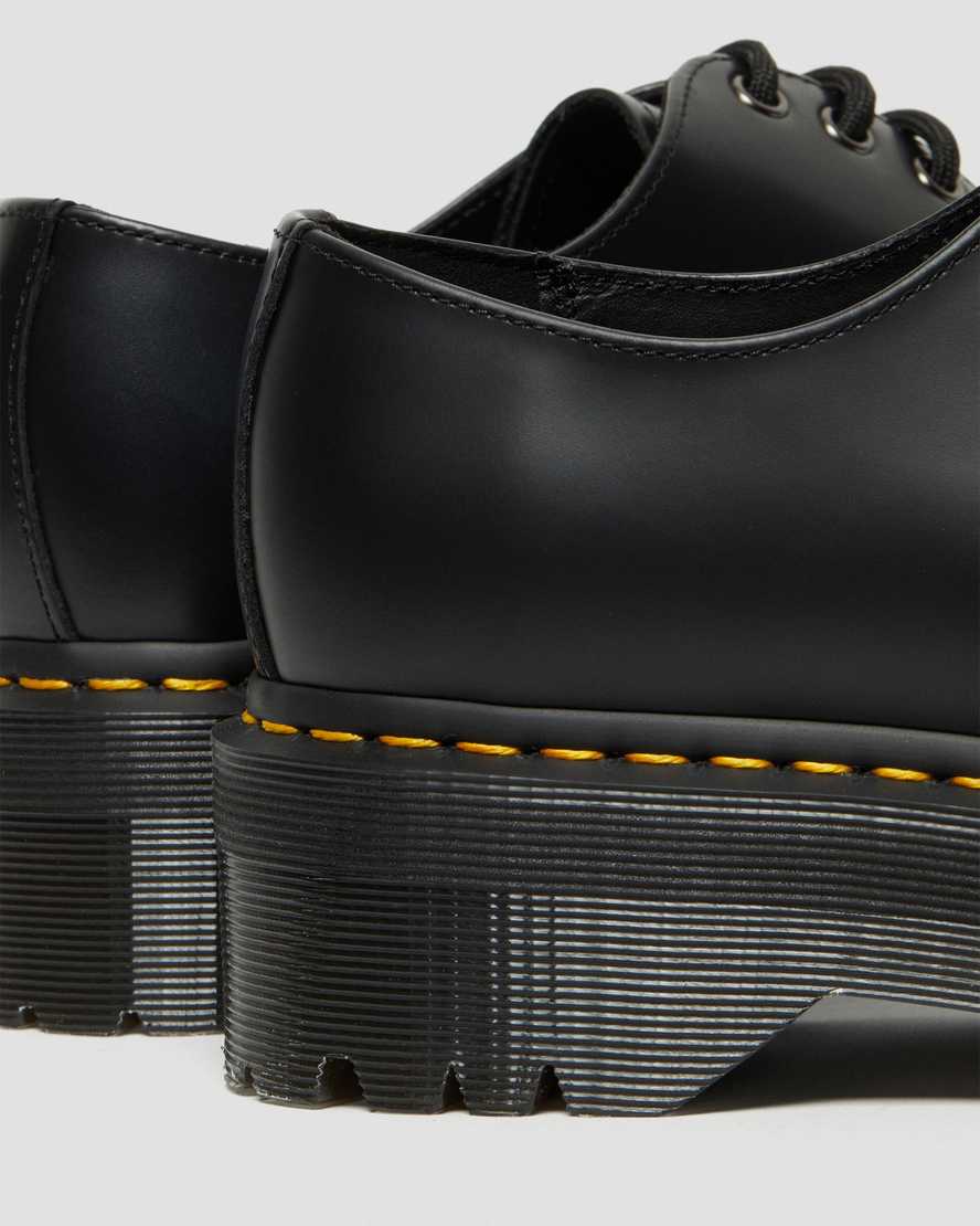 black dr martens 1461 smooth mens platform shoes