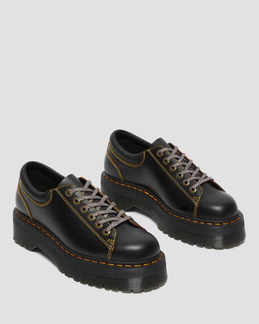 black dr martens collier lace to toe mens platform shoes