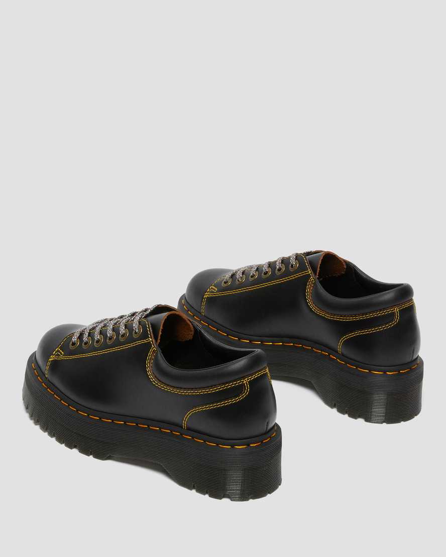 black dr martens collier lace to toe mens platform shoes