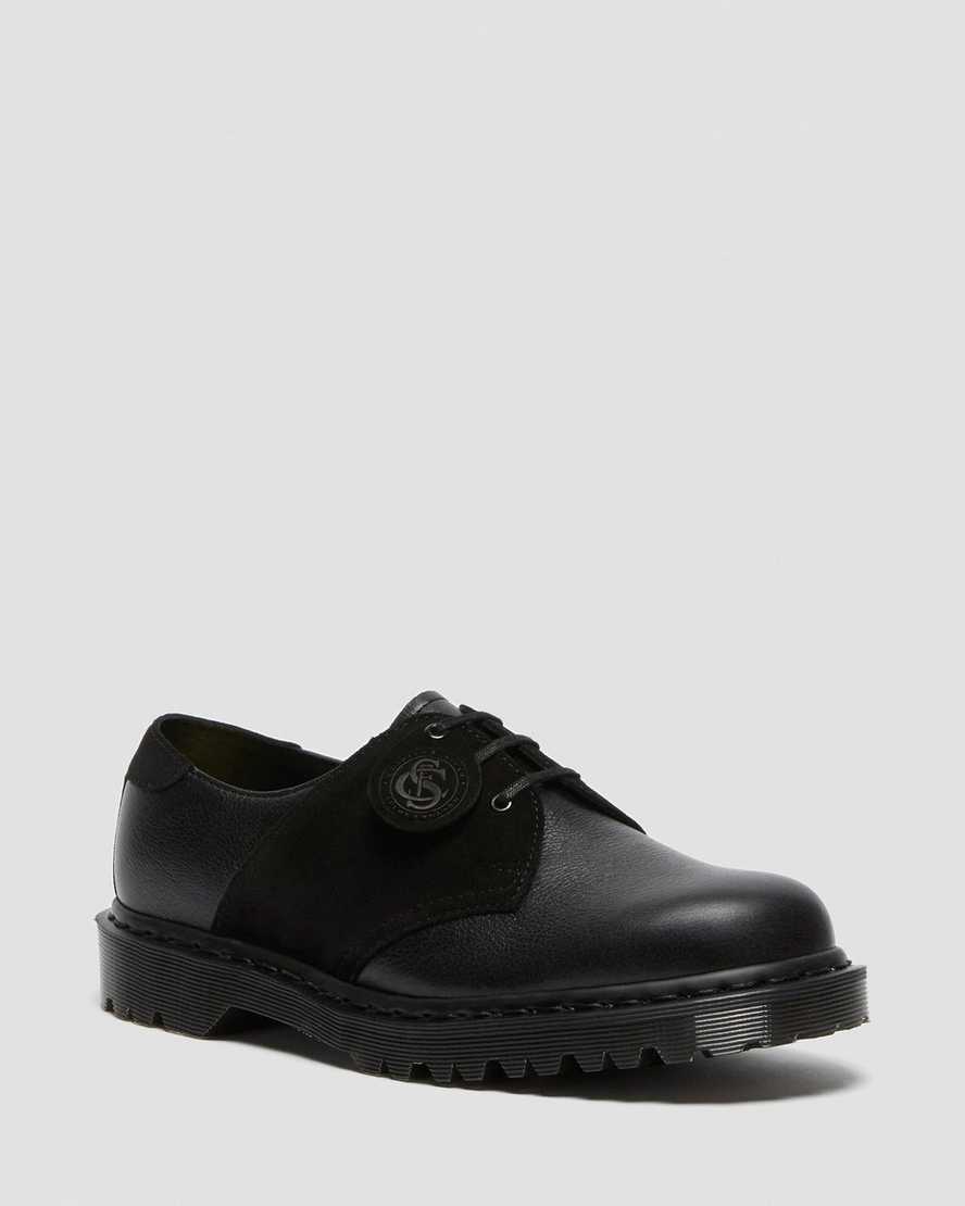 black dr martens 1461 mens saddle shoes