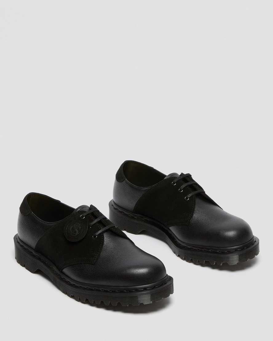 black dr martens 1461 mens saddle shoes