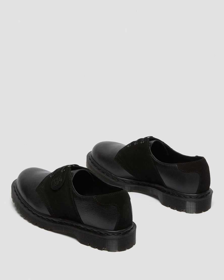 black dr martens 1461 mens saddle shoes