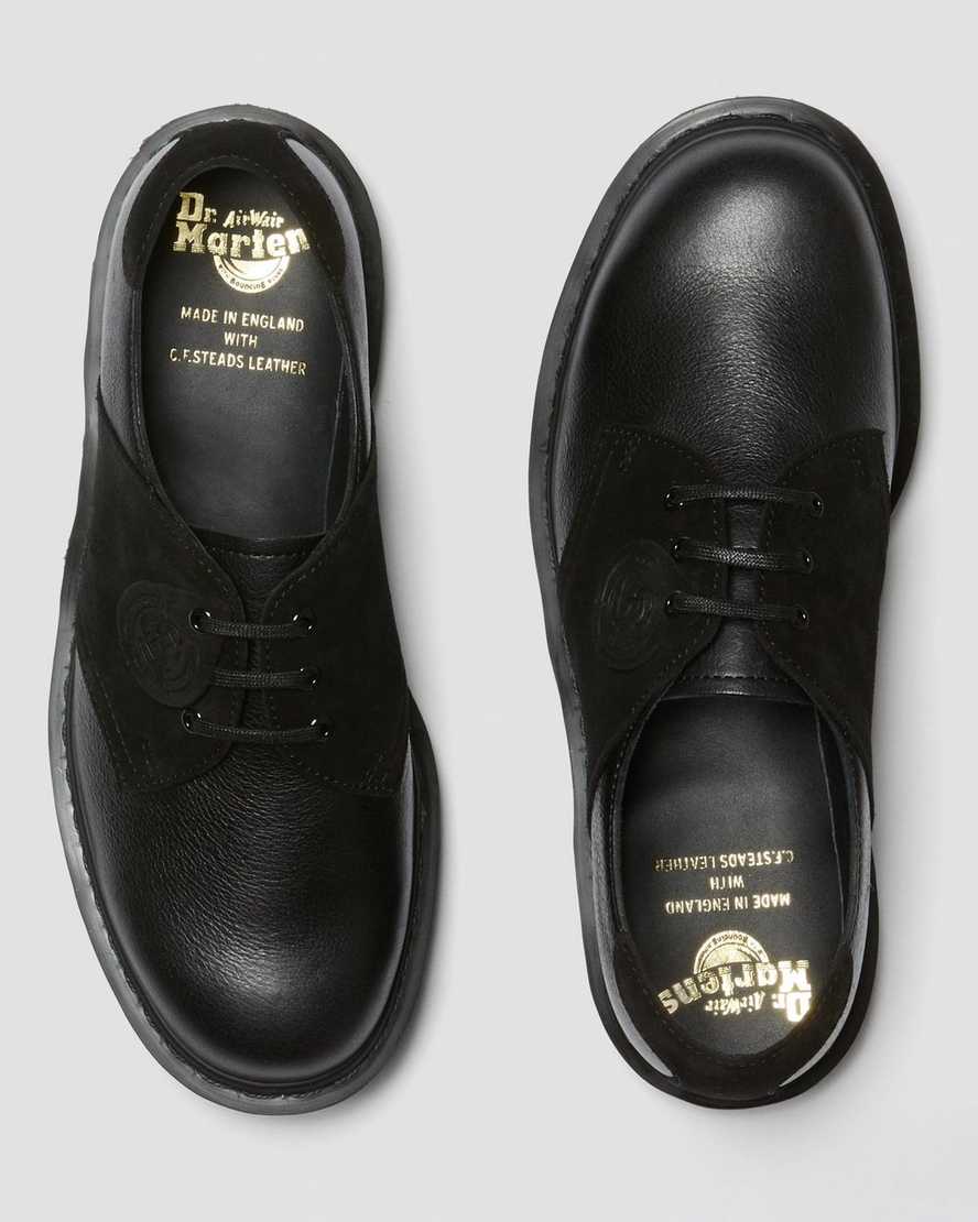 black dr martens 1461 mens saddle shoes