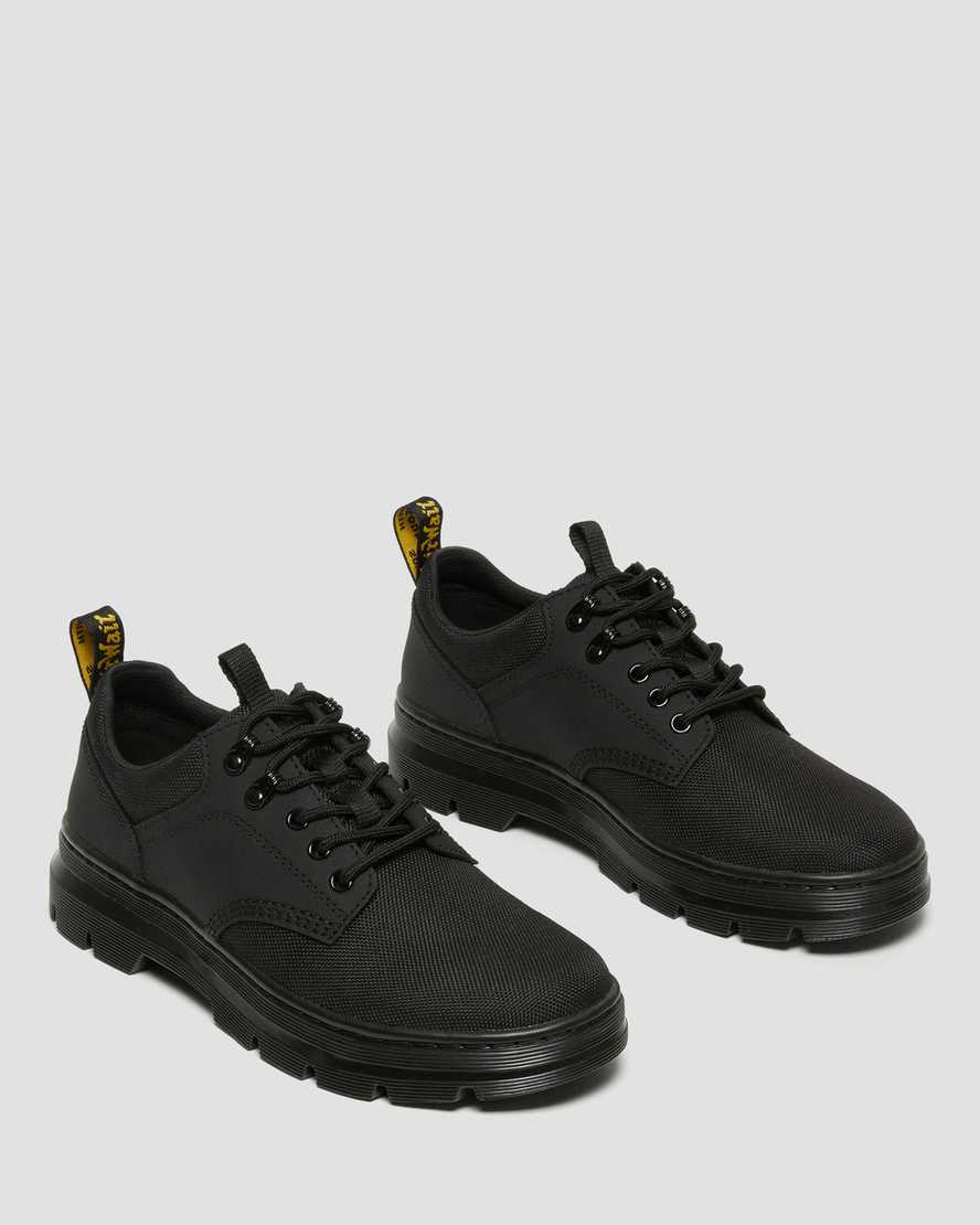 black dr martens reeder mono mens utility shoes