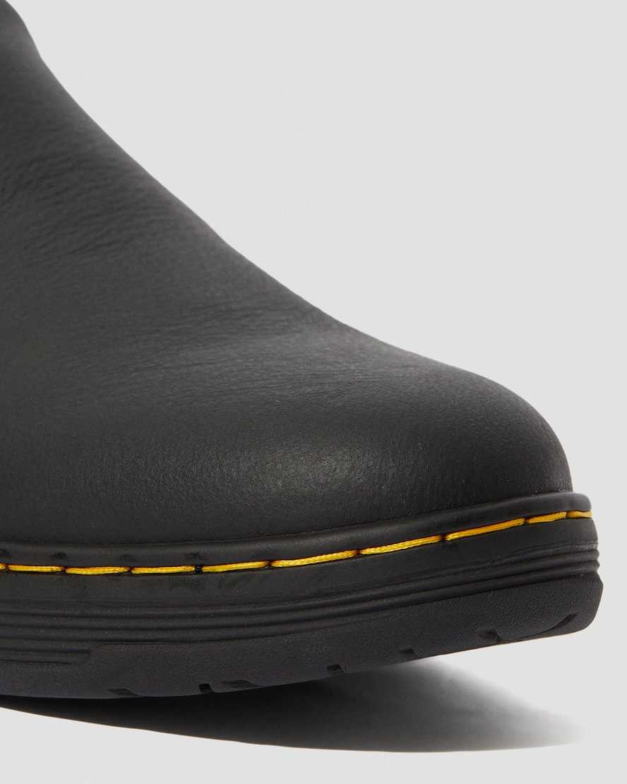 black dr martens brockley slip resistant mens work shoes