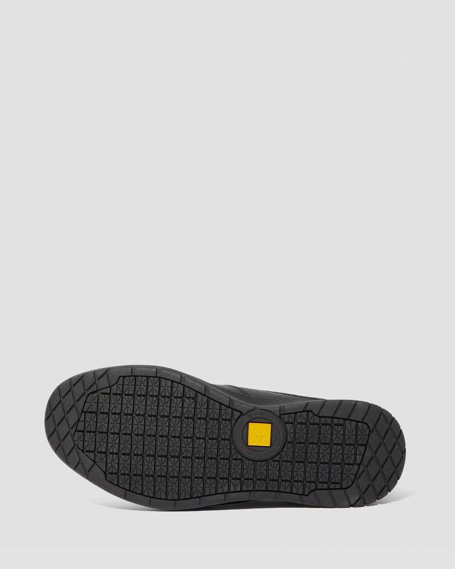 black dr martens brockley slip resistant mens work shoes