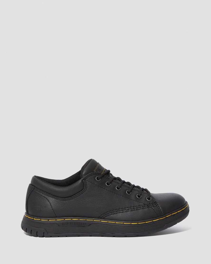 black dr martens maltby slip resistant mens work shoes