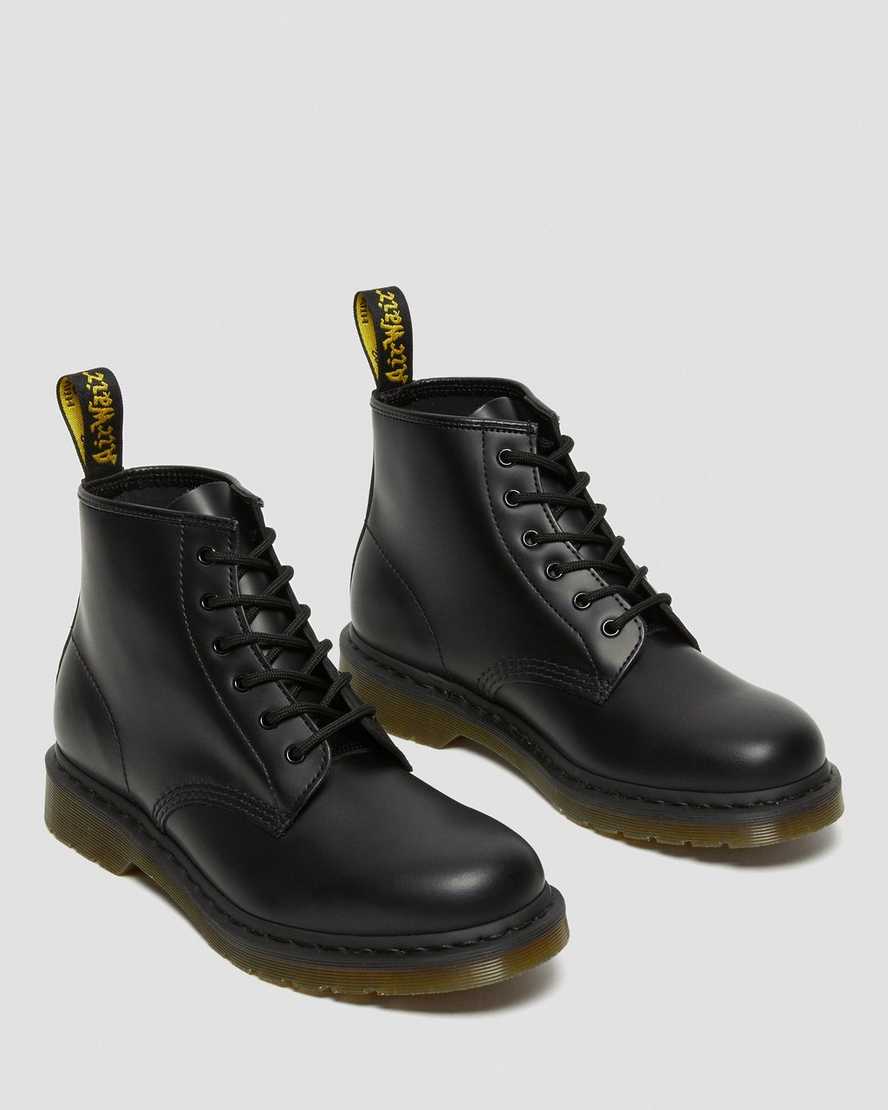 black dr martens 101 smooth womens ankle boots