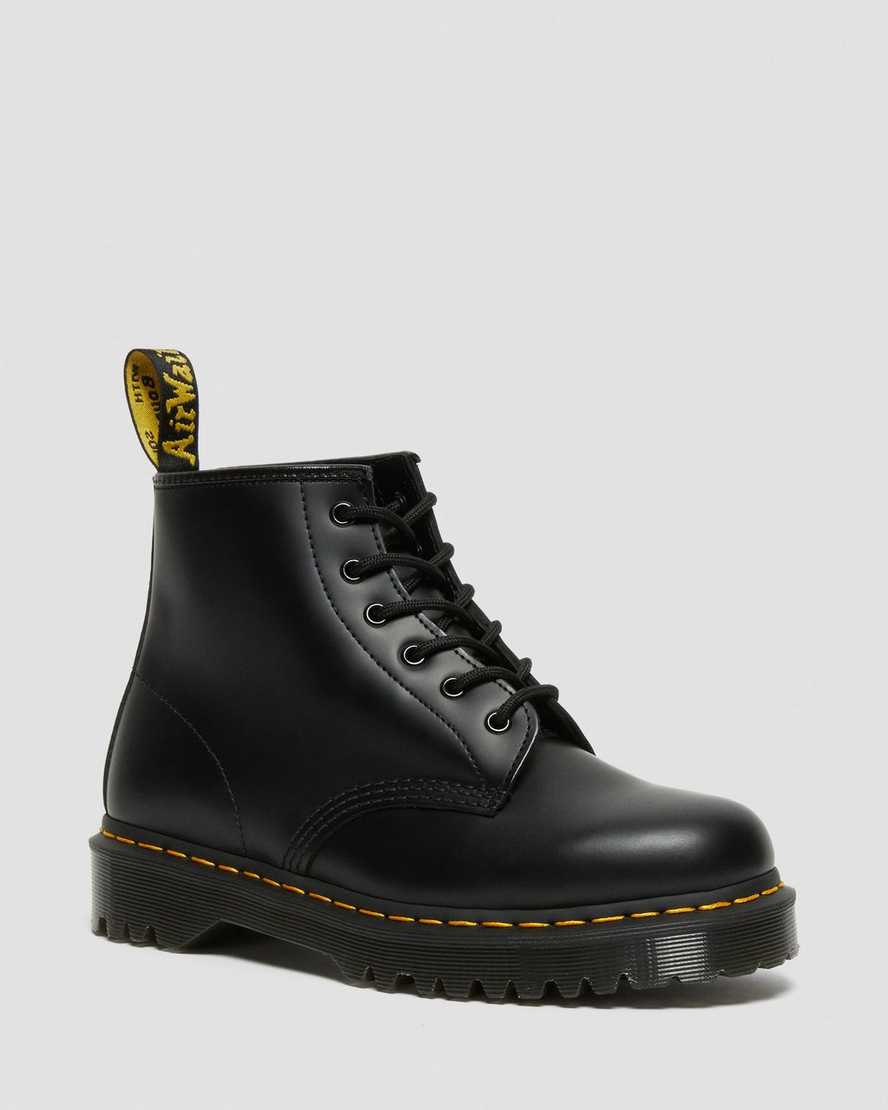black dr martens 101 bex smooth womens ankle boots