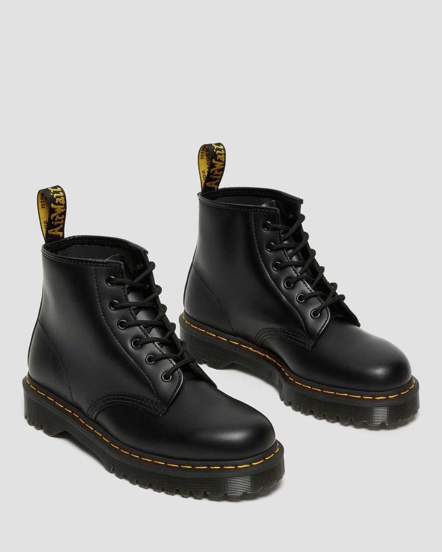 black dr martens 101 bex smooth womens ankle boots