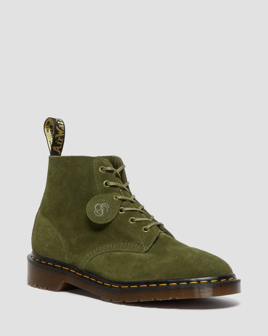 olive dr martens 101 womens ankle boots