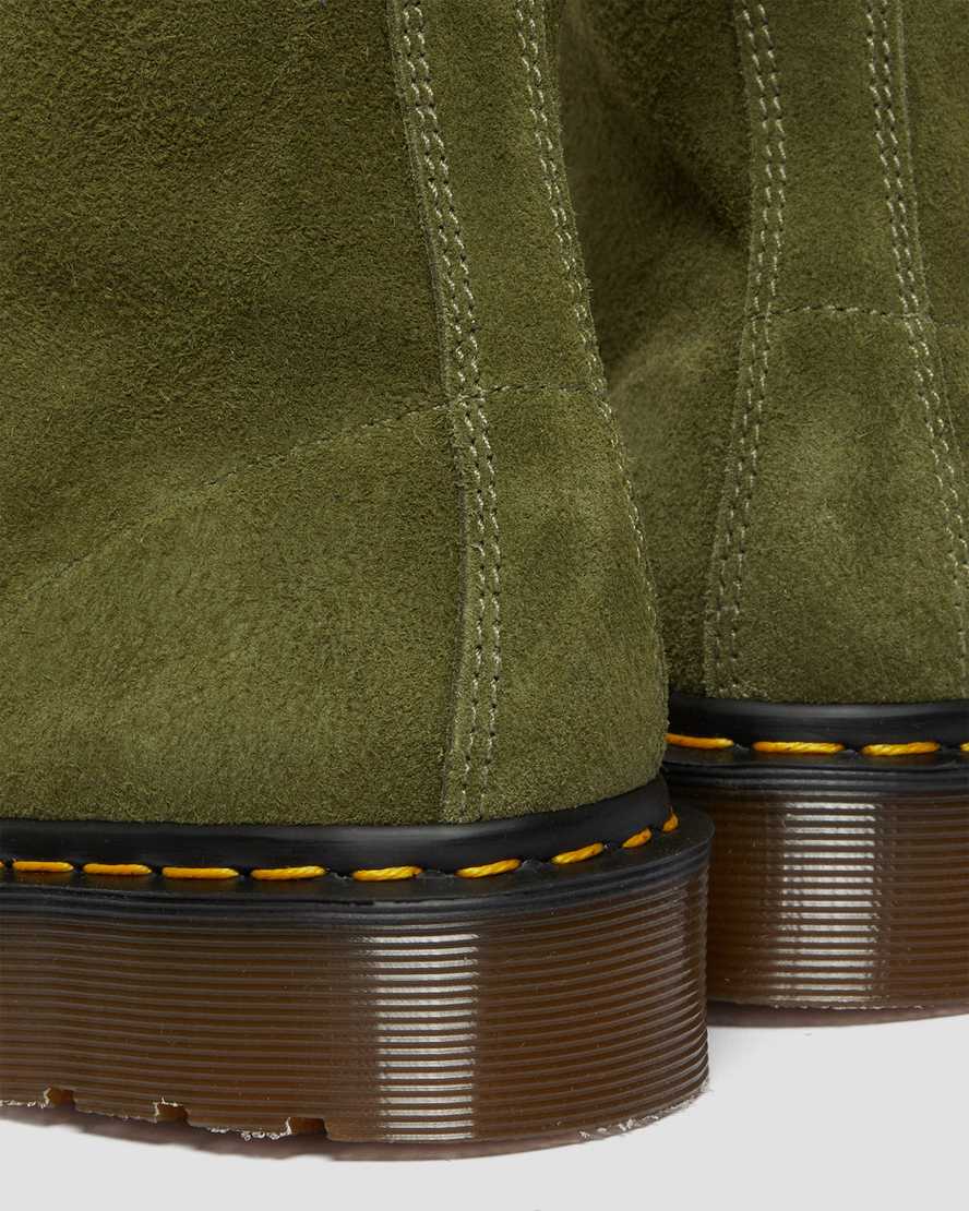 olive dr martens 101 womens ankle boots