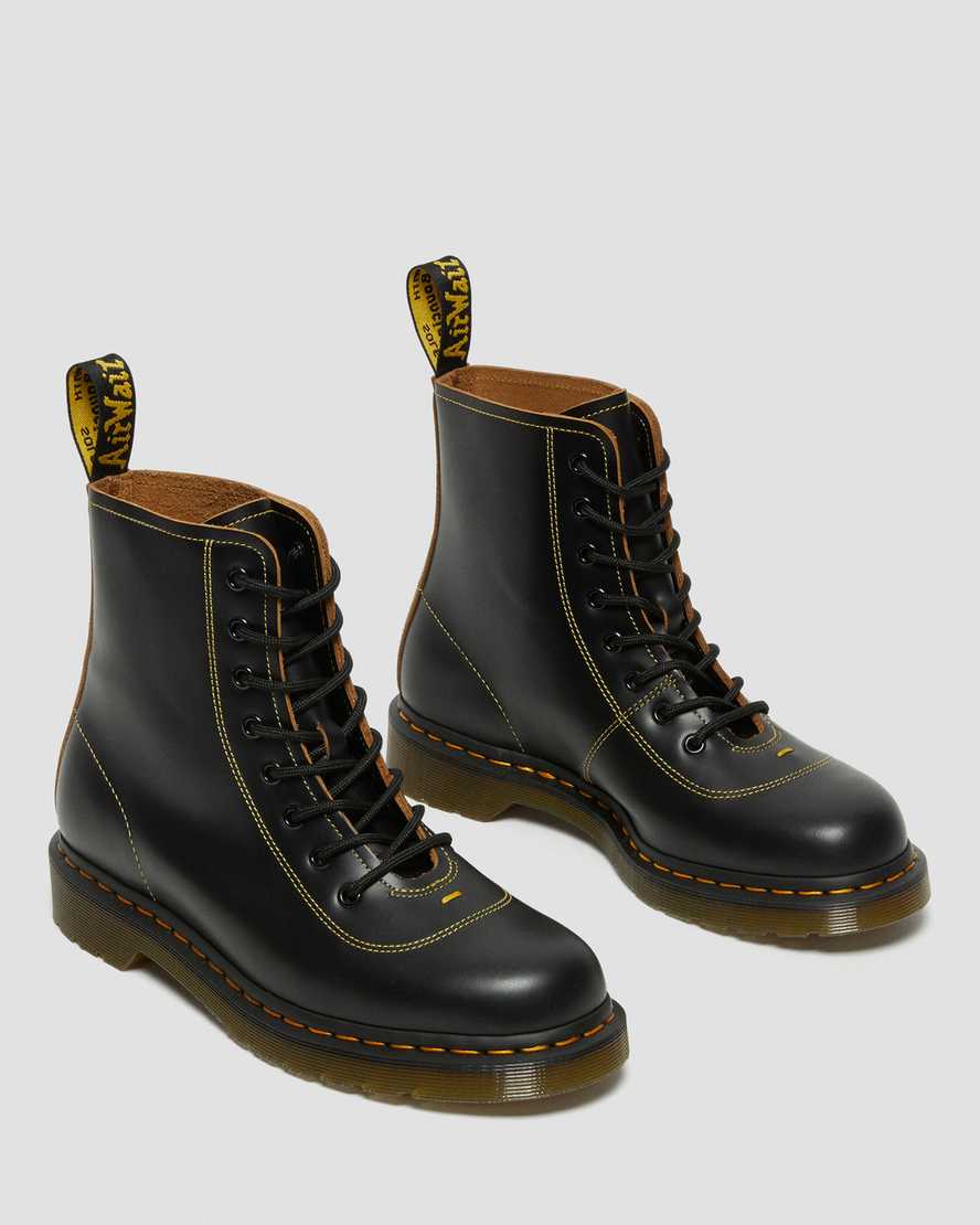 black dr martens pharamond vintage smooth womens ankle boots