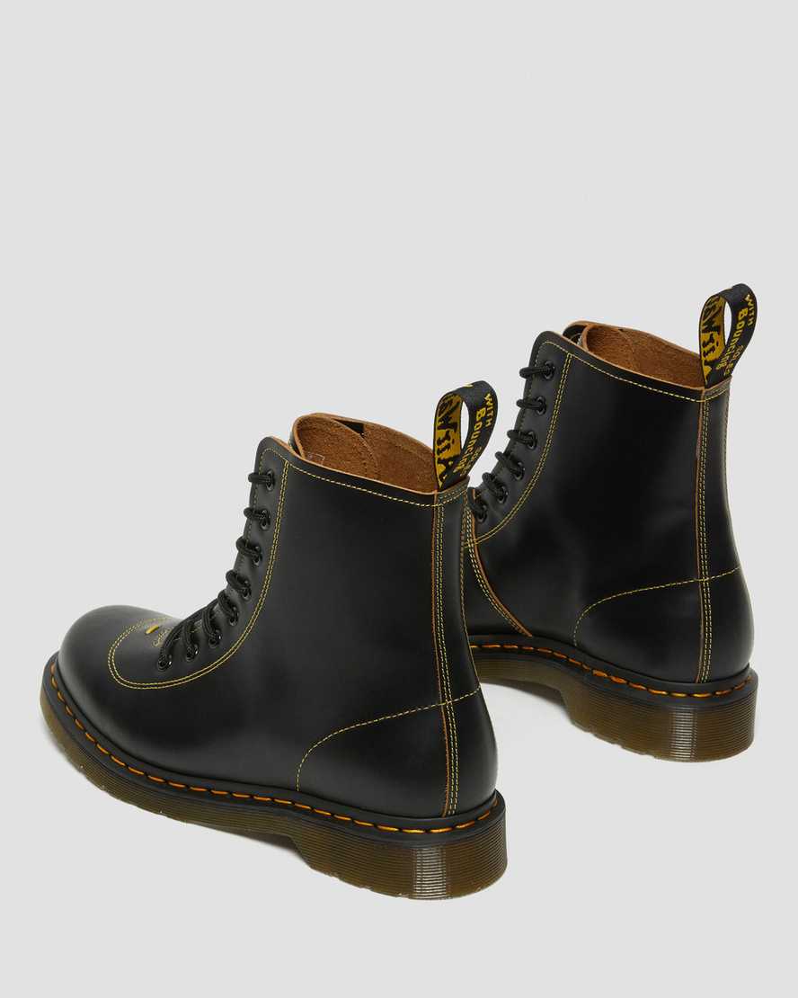 black dr martens pharamond vintage smooth womens ankle boots