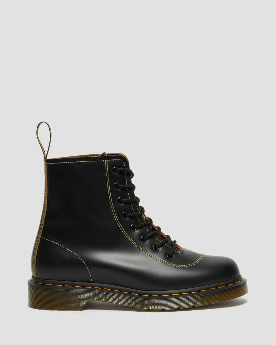 black dr martens pharamond vintage smooth womens ankle boots
