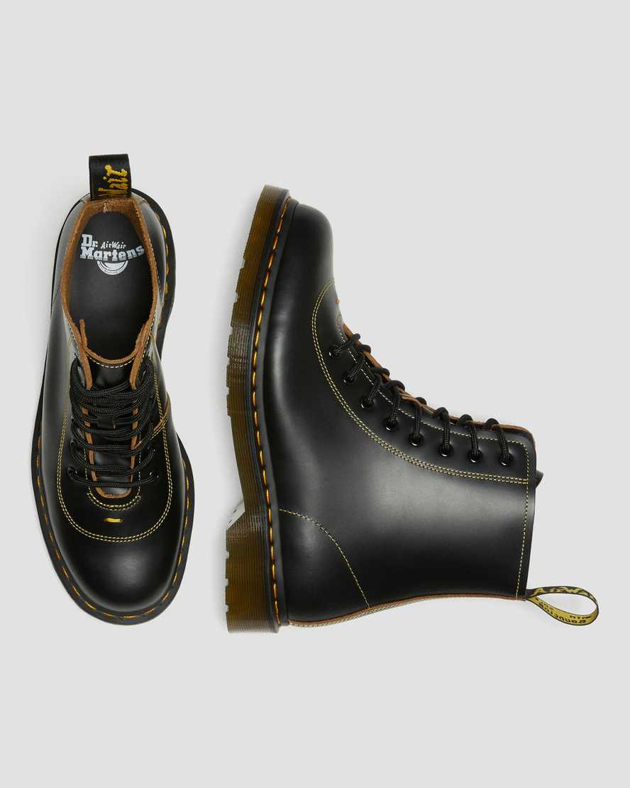 black dr martens pharamond vintage smooth womens ankle boots