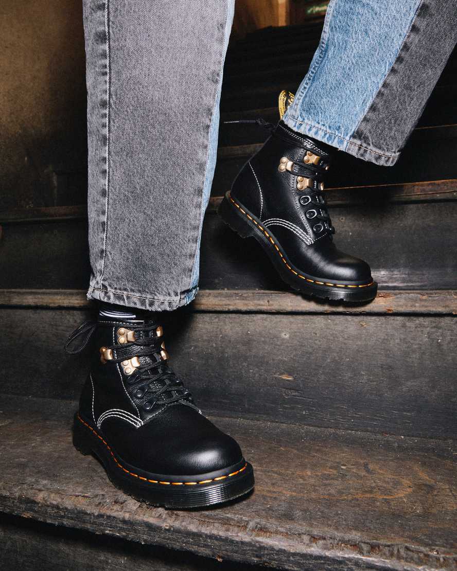 black dr martens 101 hardware virginia womens ankle boots