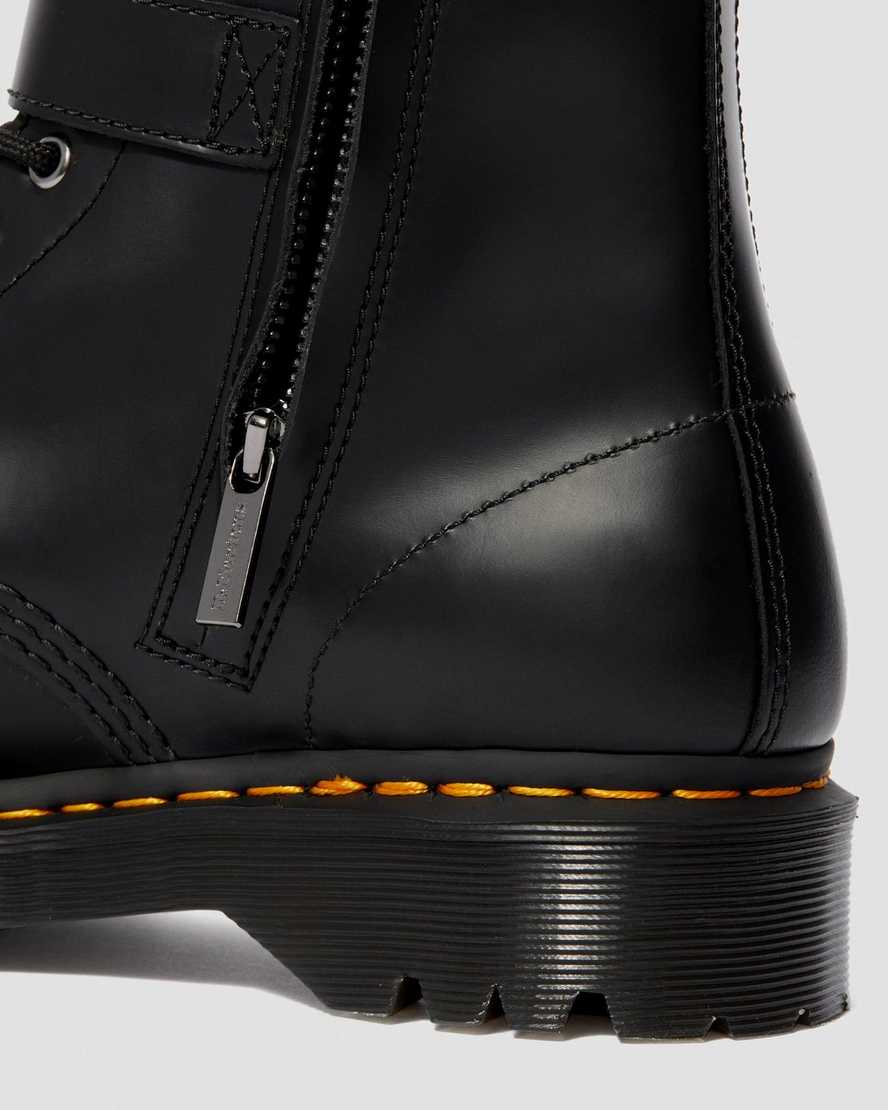 black dr martens 1460 smooth womens buckle boots