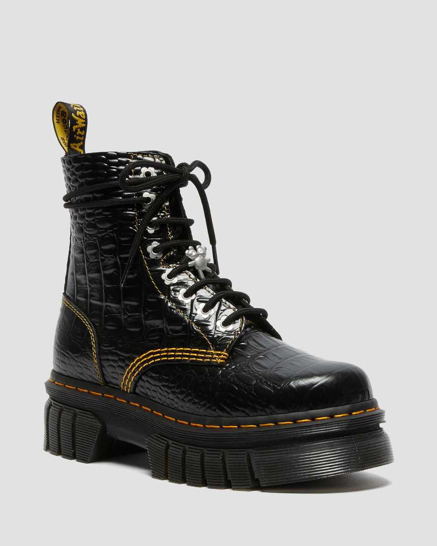 black dr martens audrick heaven by mj croc womens casual boots