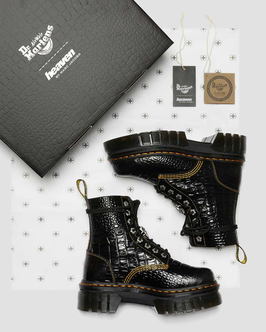 black dr martens audrick heaven by mj croc womens casual boots