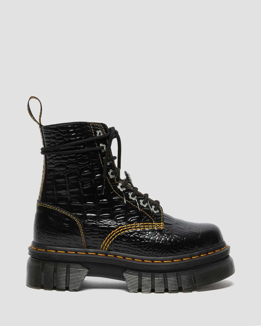 black dr martens audrick heaven by mj croc womens casual boots