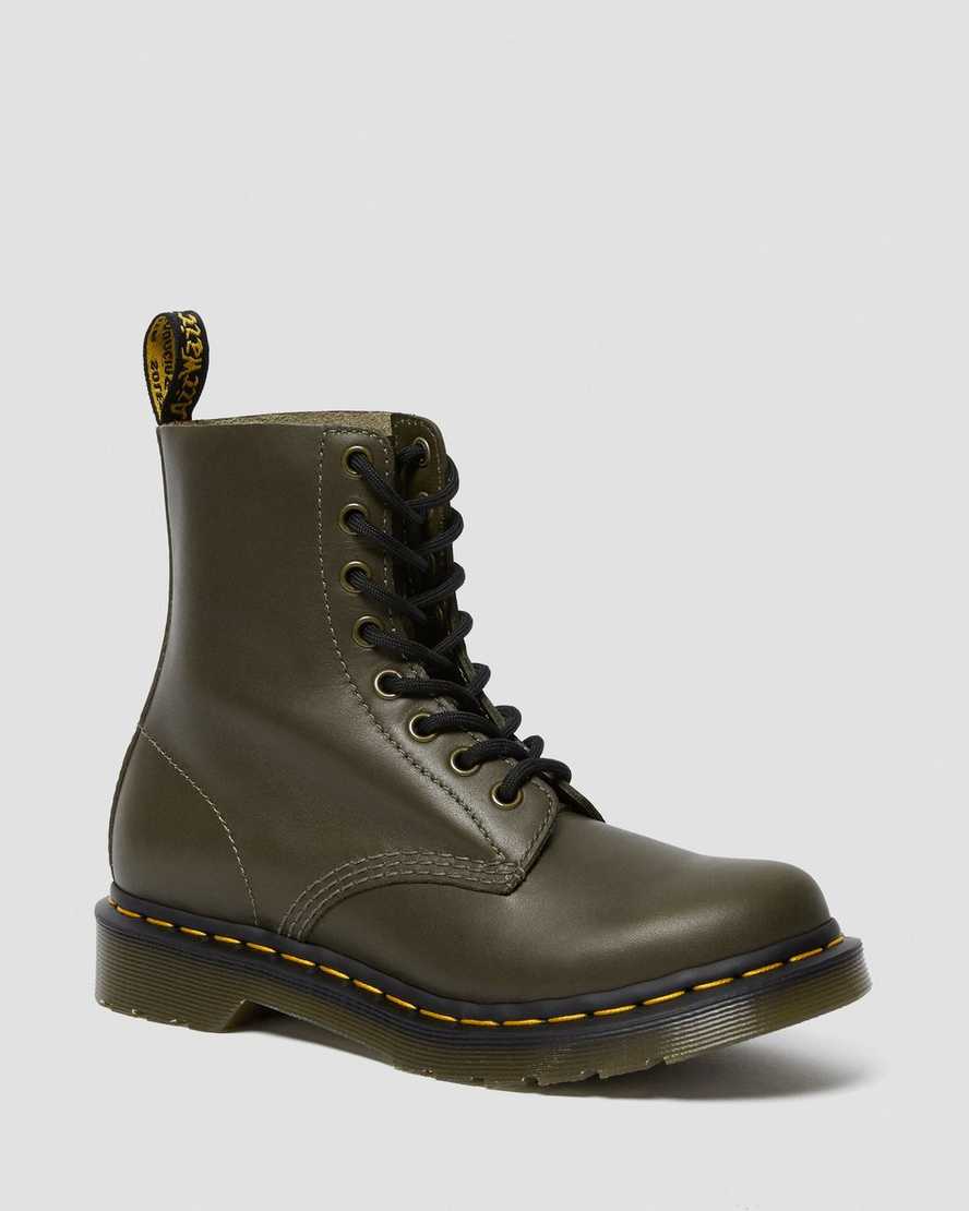 olive dr martens 1460 pascal wanama womens casual boots