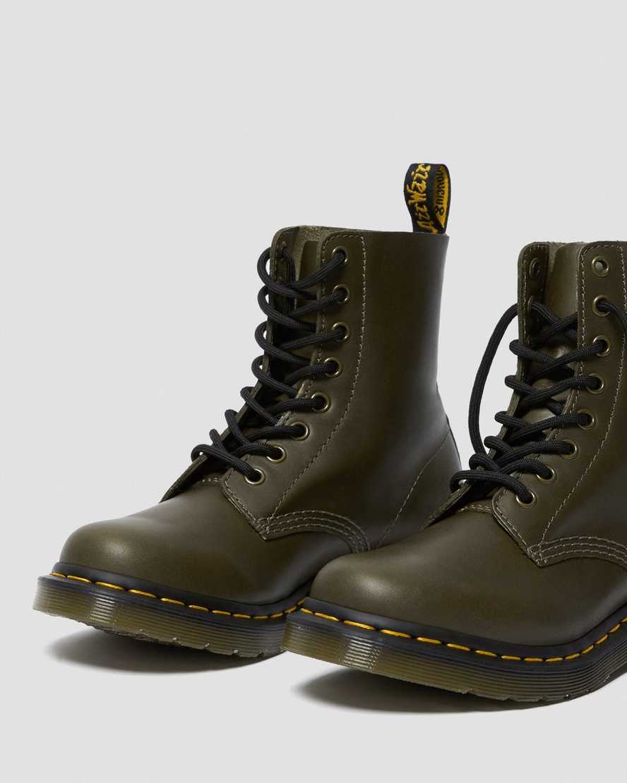olive dr martens 1460 pascal wanama womens casual boots