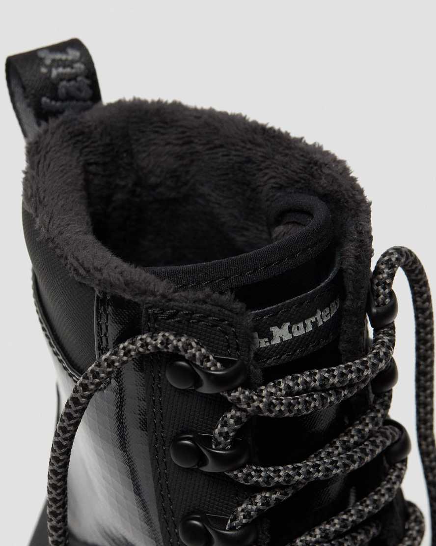 black dr martens iowa faux fur womens casual boots