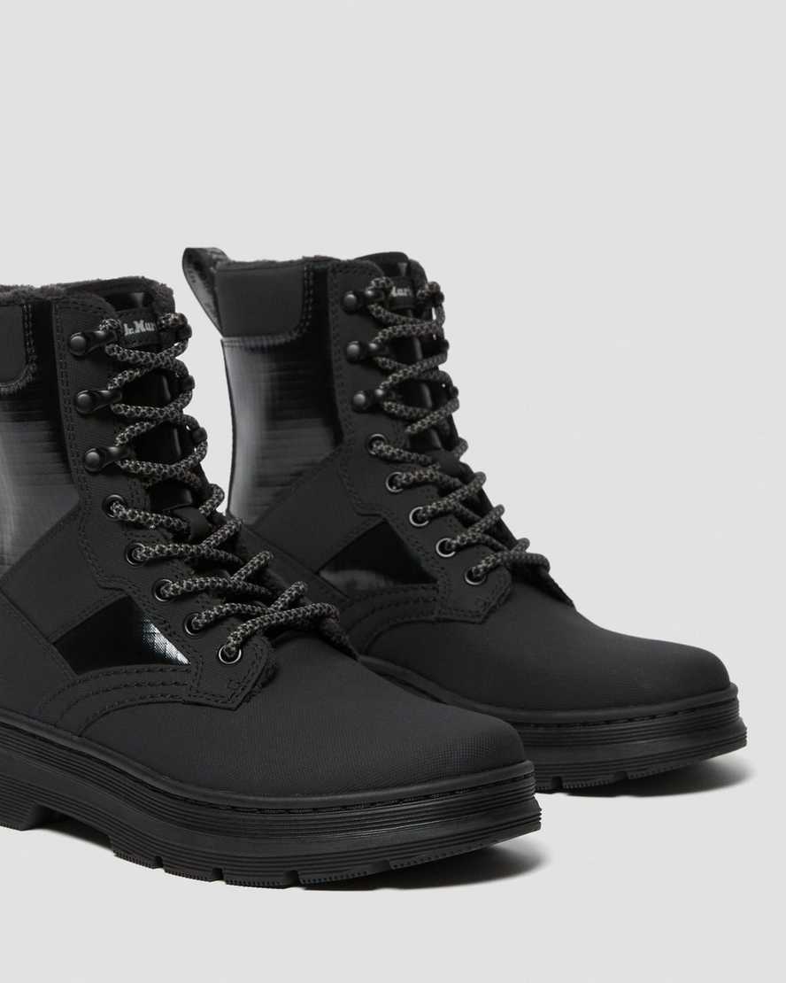 black dr martens iowa faux fur womens casual boots