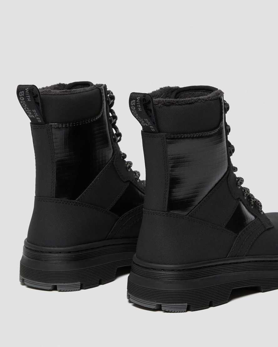 black dr martens iowa faux fur womens casual boots
