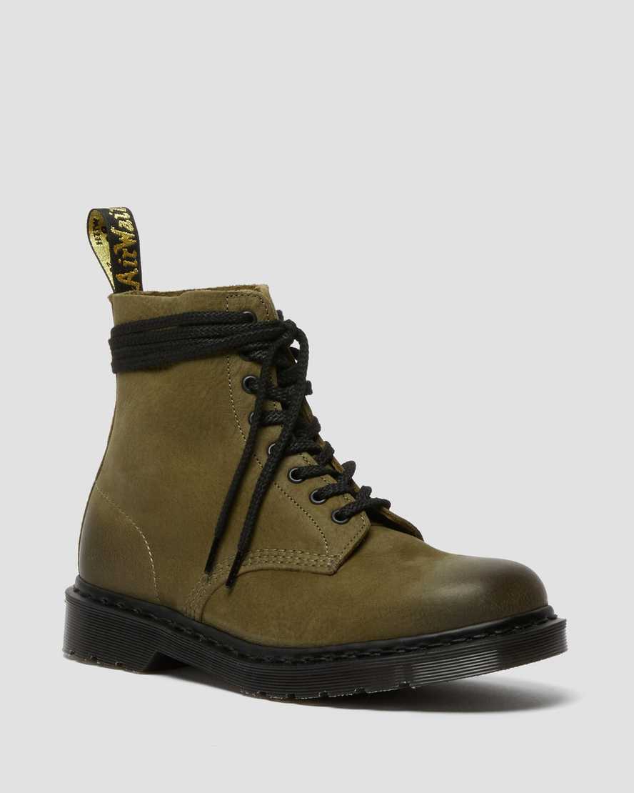 olive dr martens 1460 pascal made in england titan womens casual boots
