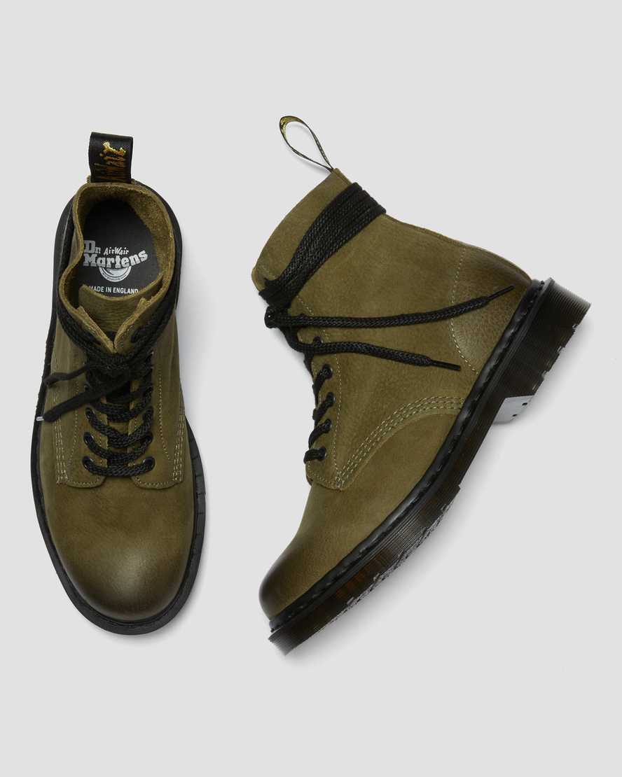 olive dr martens 1460 pascal made in england titan womens casual boots