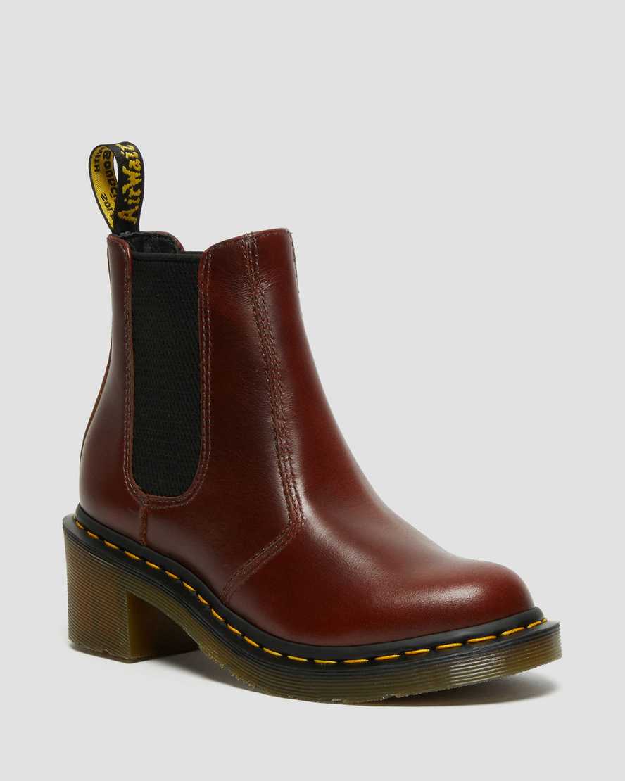 brown dr martens cadence heeled womens chelsea boots