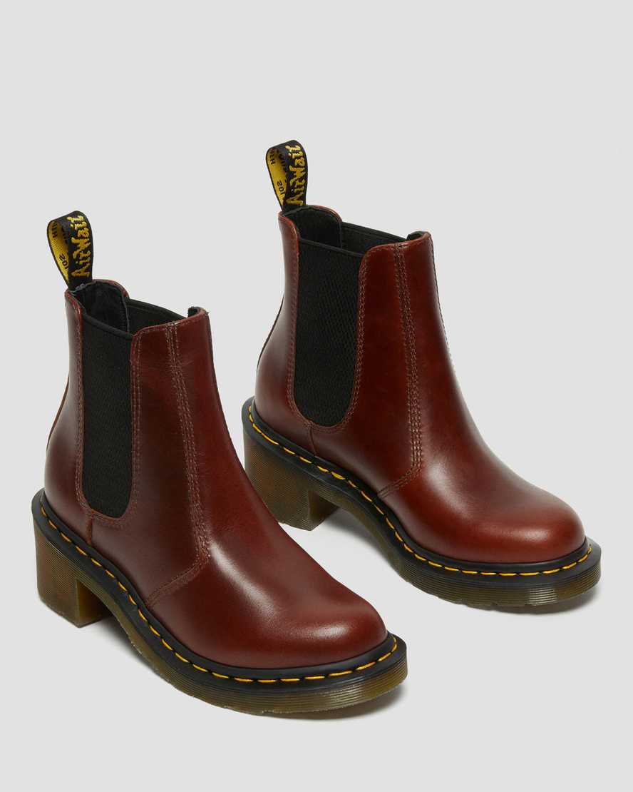brown dr martens cadence heeled womens chelsea boots