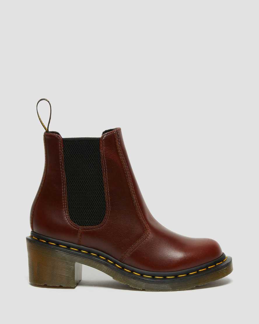 brown dr martens cadence heeled womens chelsea boots