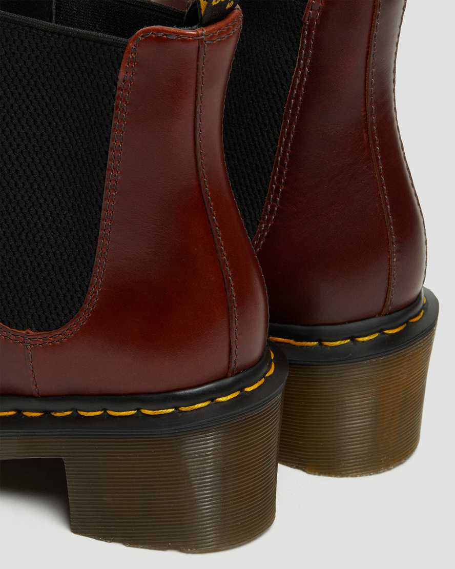 brown dr martens cadence heeled womens chelsea boots