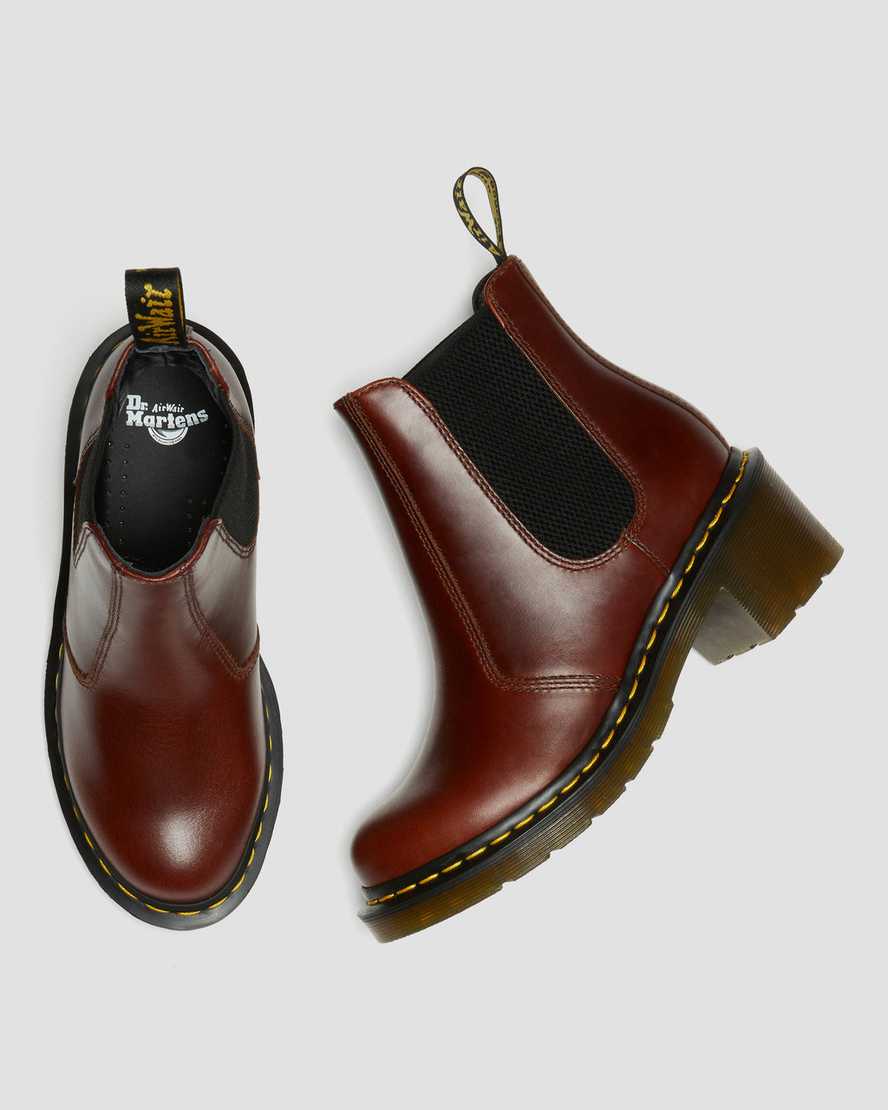 brown dr martens cadence heeled womens chelsea boots