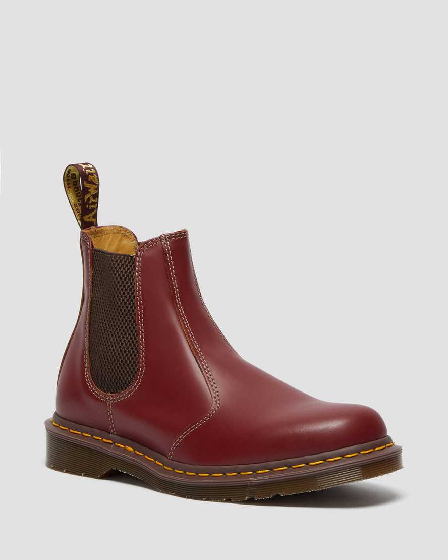 red dr martens 2976 vintage made in england womens chelsea boots