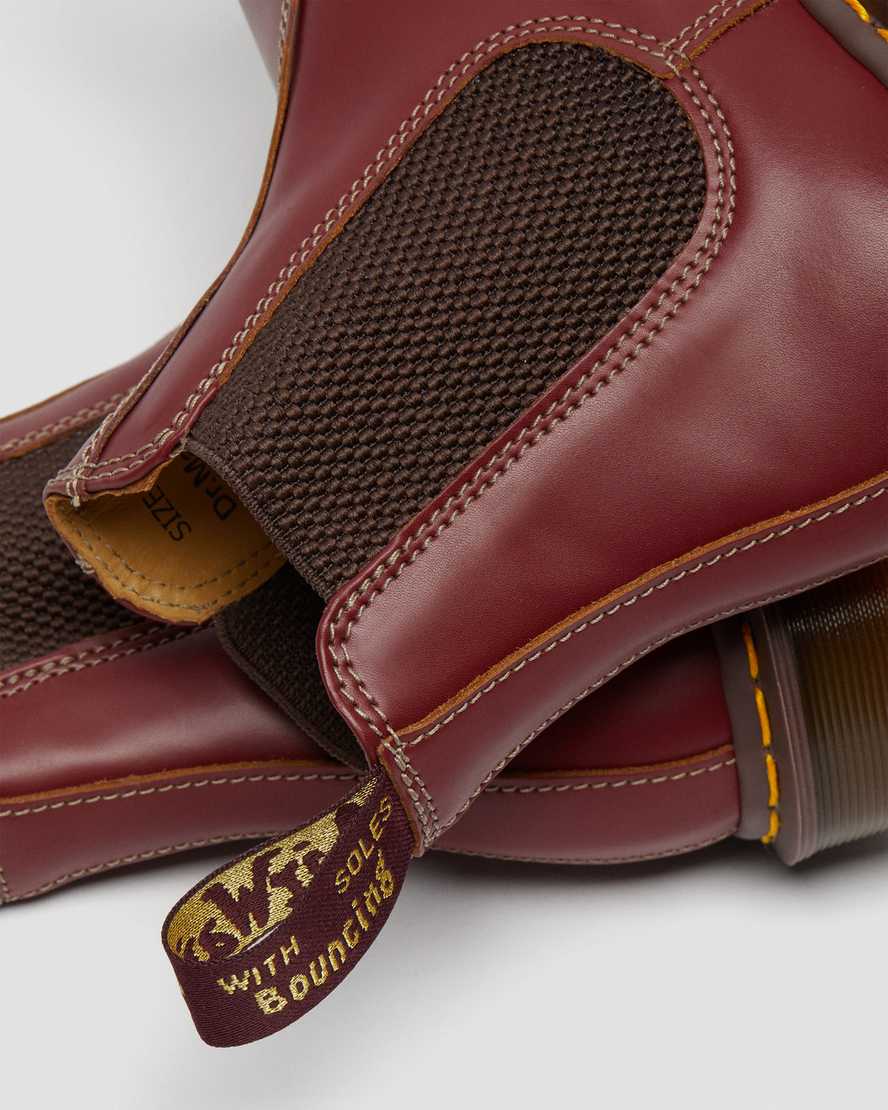 red dr martens 2976 vintage made in england womens chelsea boots