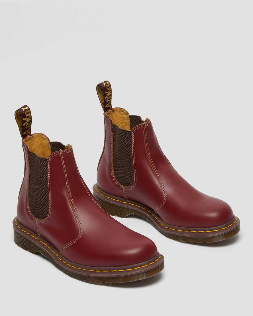 red dr martens 2976 vintage made in england womens chelsea boots