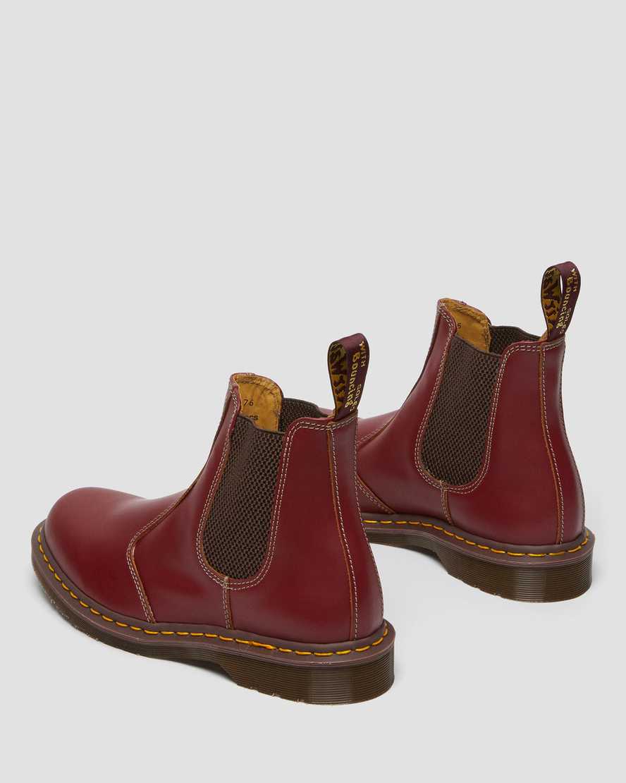 red dr martens 2976 vintage made in england womens chelsea boots