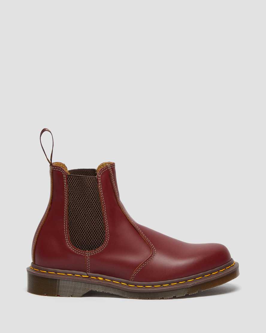 red dr martens 2976 vintage made in england womens chelsea boots