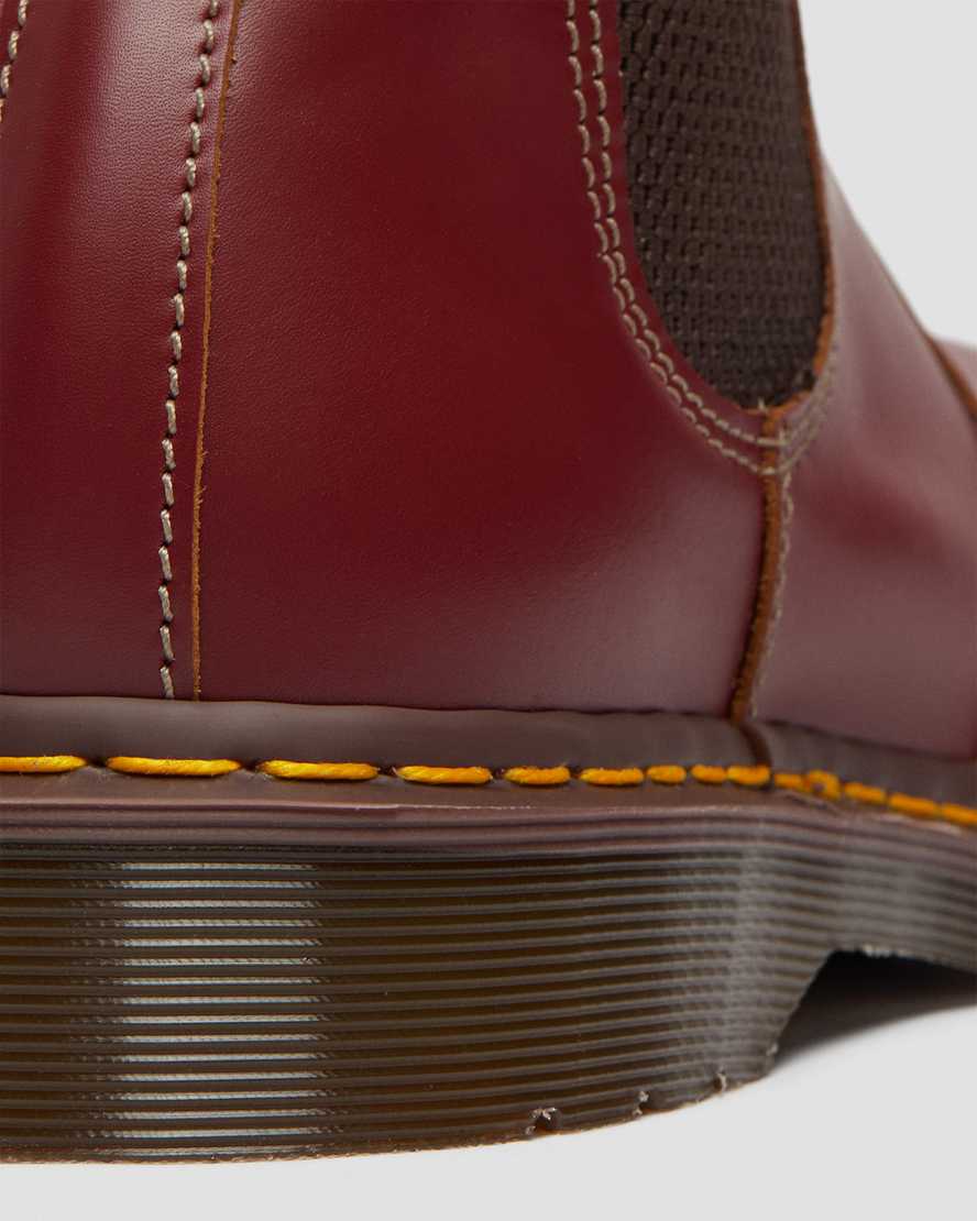 red dr martens 2976 vintage made in england womens chelsea boots