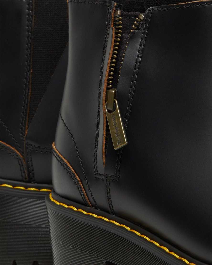 black dr martens rometty ii vintage smooth womens chelsea boots