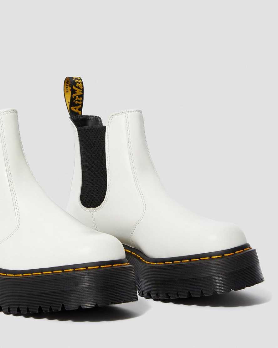 white dr martens 2976 smooth platform womens chelsea boots