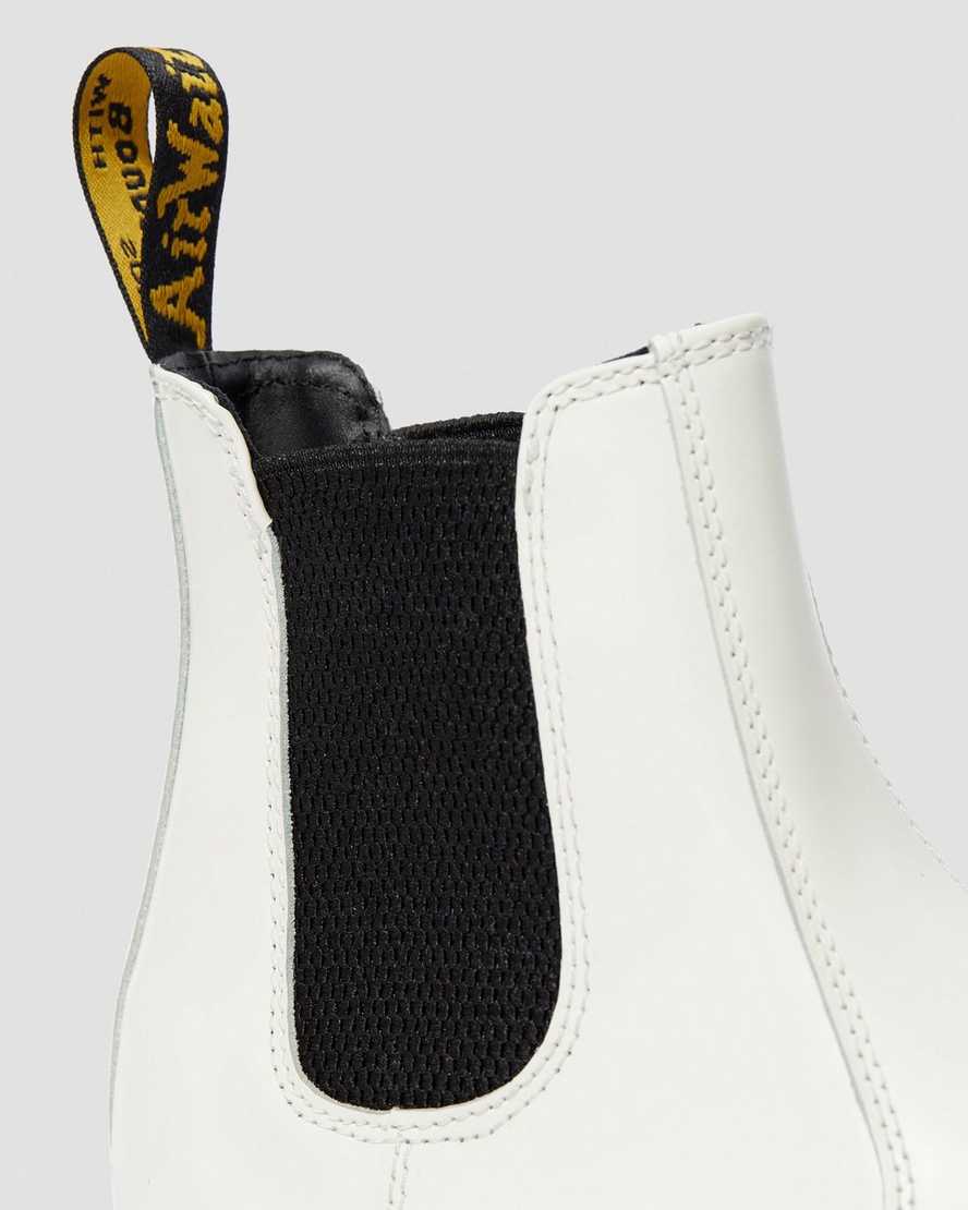 white dr martens 2976 smooth platform womens chelsea boots