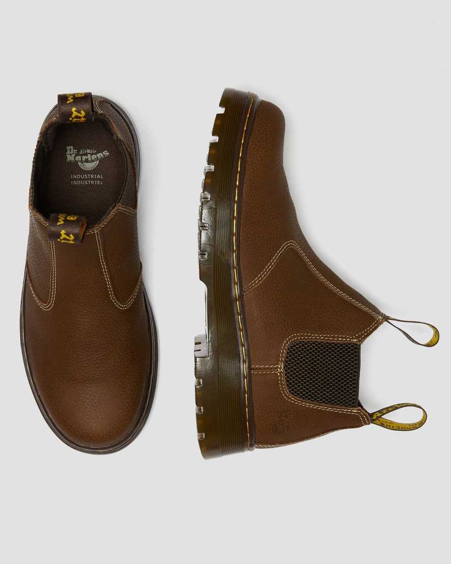 brown dr martens hardie work womens chelsea boots