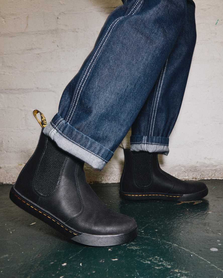 black dr martens makela casual womens chelsea boots