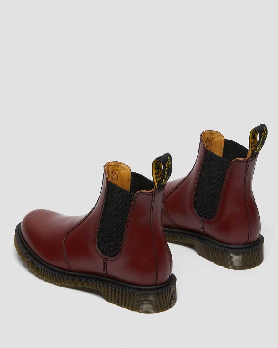 red dr martens 2976 smooth womens chelsea boots