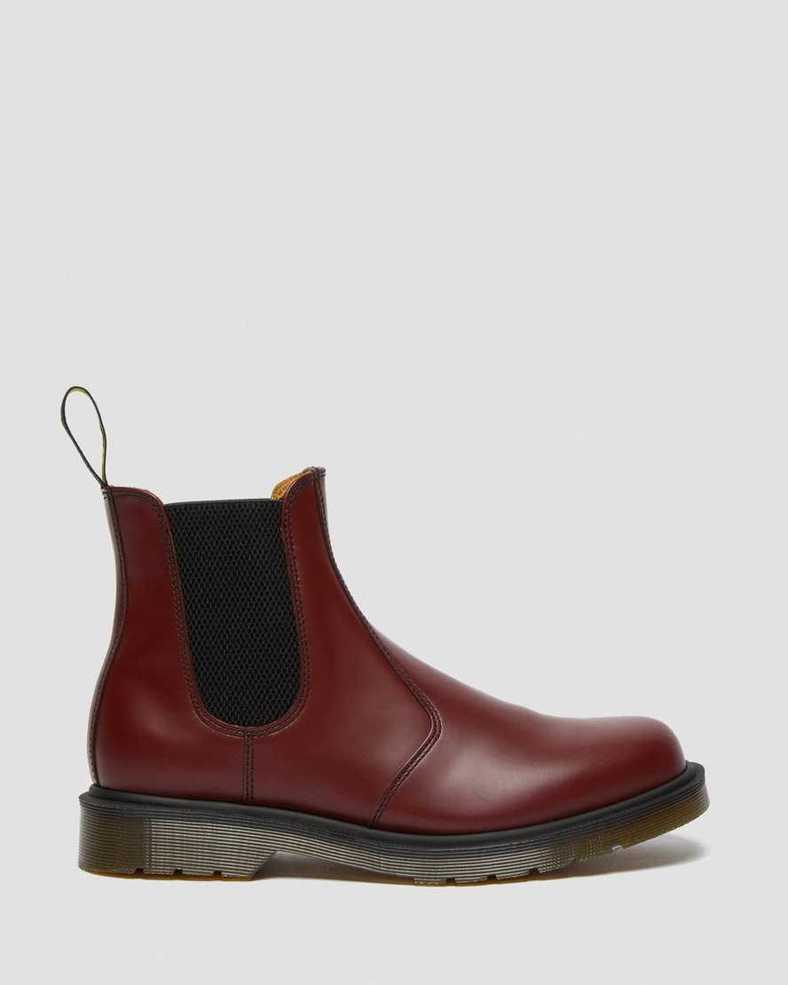 red dr martens 2976 smooth womens chelsea boots
